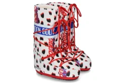 Damen Moon Boot Snowboot RETROBIKER DALMATIAN- white/ red