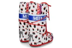 Damen Moon Boot Snowboot RETROBIKER DALMATIAN- white/ red