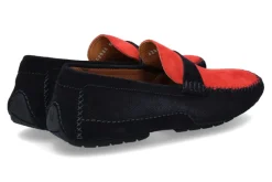 Herren Moreschi Mokassin CAMOSCIO BLU SCURO ROSSO (42½)