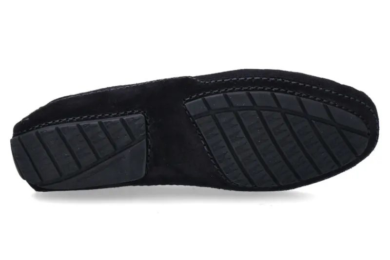 Herren Moreschi Mokassin CAMOSCIO BLU SCURO ROSSO (42½)