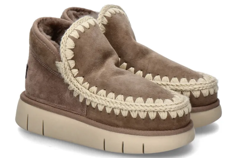 Damen mou Boots gefüttert ESKIMO BOUNCE SNEAKER- taupe/grau
