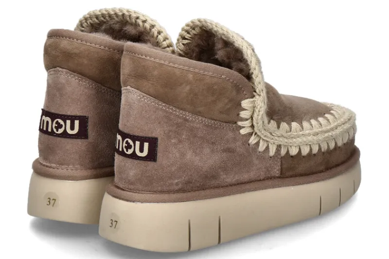 Damen mou Boots gefüttert ESKIMO BOUNCE SNEAKER- taupe/grau