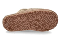 Damen mou Pantolette gefüttert SLIPPER FULL ESKIMO STITCH- camel