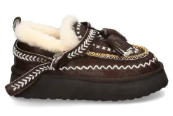 Damen Nan-Ku Couture Nan-Ku Bootie gefüttert DFH-14 CAVALLINO- coffee/ dunkelbraun