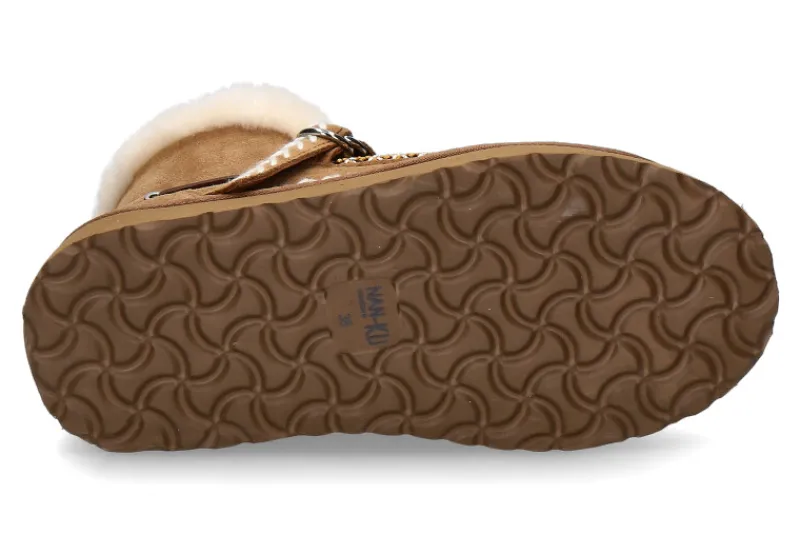 Damen Nan-Ku Couture Boots gefüttert DFH-11 CROSTA- camel/ mittelbraun