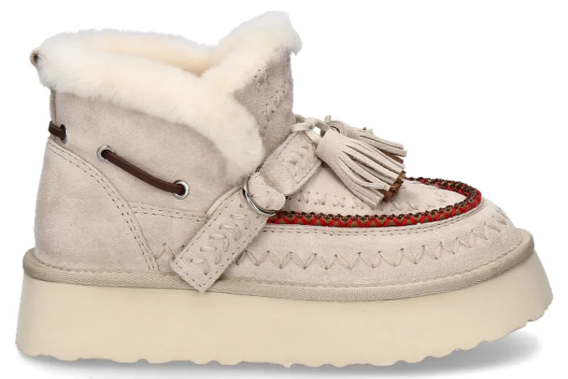 Damen Nan-Ku Couture Boots gefüttert DFH-11 BEIGE