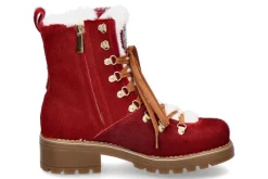 Damen New Italia Shoes New Italia Boots gefüttert BRENDA COW- rot