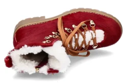 Damen New Italia Shoes New Italia Boots gefüttert BRENDA COW- rot