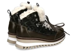 Damen New Italia Shoes Boots gefüttert ERIKA- schwarz/ gold/ grün