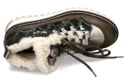 Damen New Italia Shoes Boots gefüttert ERIKA- schwarz/ gold/ grün