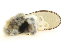 Damen New Italia Shoes Stiefelette gefüttert SNAKE LOOK SAND