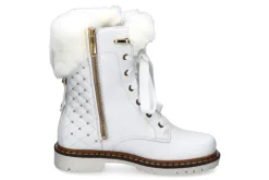 Damen New Italia Shoes Stiefelette gefüttert WHITE STUDS GOLD