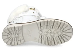 Damen New Italia Shoes Stiefelette gefüttert WHITE STUDS GOLD