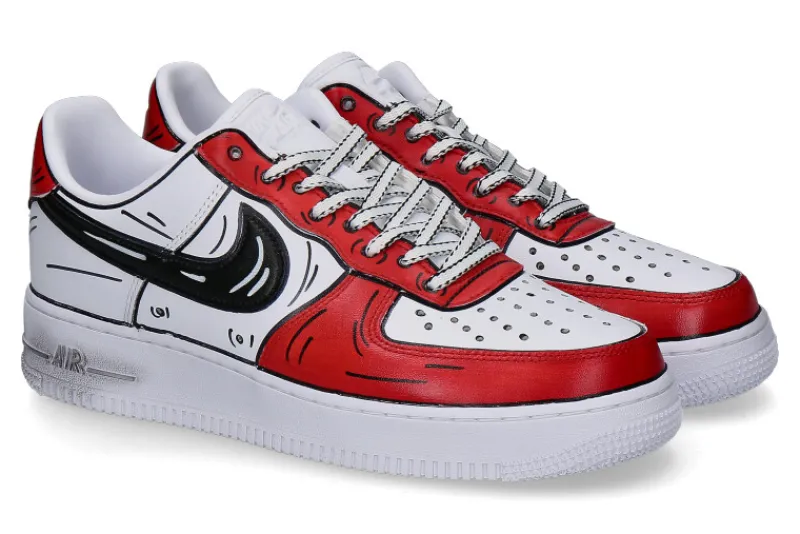 Herren Ballo Da Sola Nike Air Force 1 Sneaker by CARTOON rot/weiss