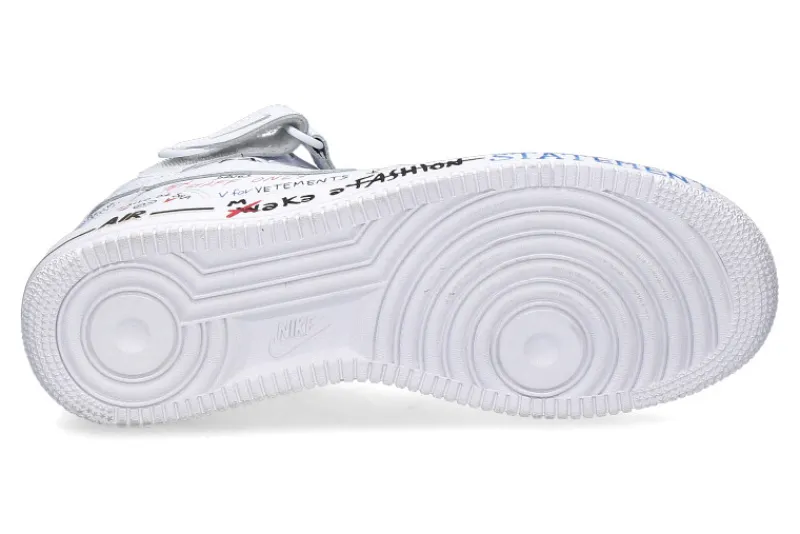 Herren Ballo Da Sola Nike by Sneaker AIR FORCE ONE MID WHITE