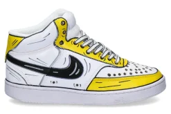 Herren Ballo Da Sola Nike by BallodaSola Sneaker  MID CUSTOMIZED CARTOON YELLOW