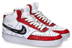 Herren Ballo Da Sola Nike Customized by Mid-Cut CARTOON ROSSO