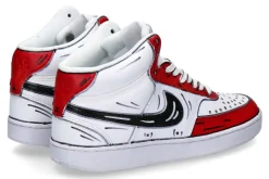 Herren Ballo Da Sola Nike Customized by Mid-Cut CARTOON ROSSO