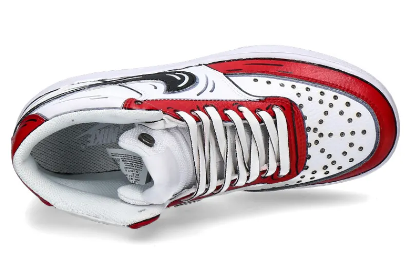 Herren Ballo Da Sola Nike Customized by Mid-Cut CARTOON ROSSO