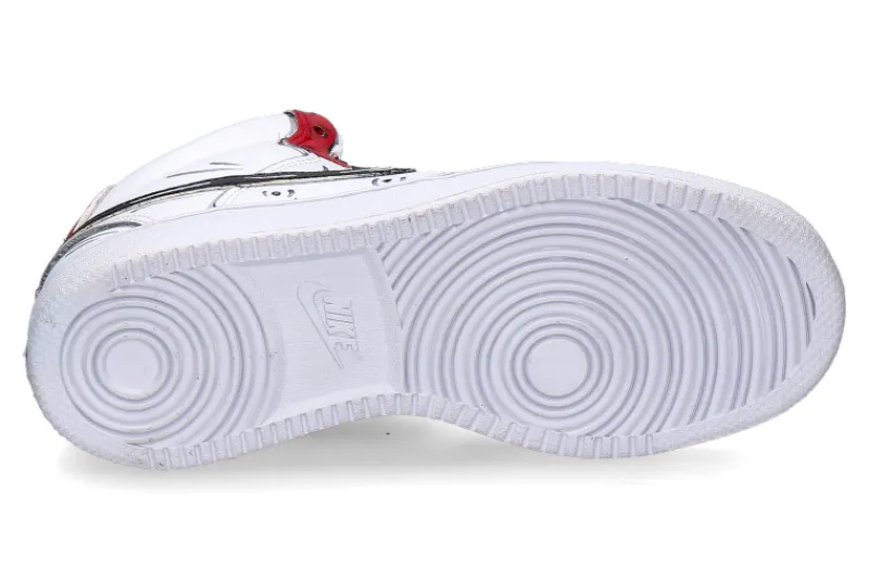 Herren Ballo Da Sola Nike Customized by Mid-Cut CARTOON ROSSO