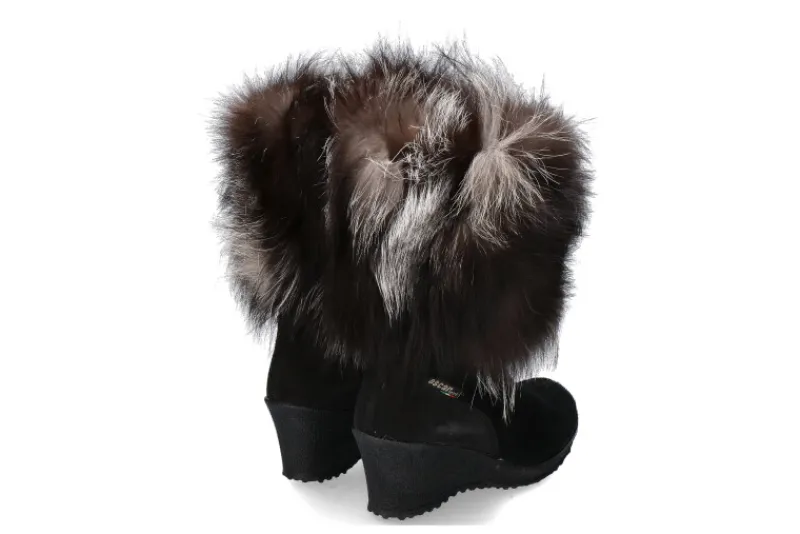 Damen Oscar Sport Fellstiefel ANGELICA NERO ARGENTO