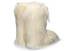 Herren Oscar Sport Herren-Fellstiefel CAPRA- bianco/ weiss