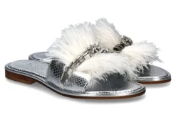 Damen Paola Fiorenza Pantolette COBRA LAMINATO- silber snake