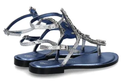 Damen Paola Fiorenza Sandale ARGENTO PITONE BLU SILVER