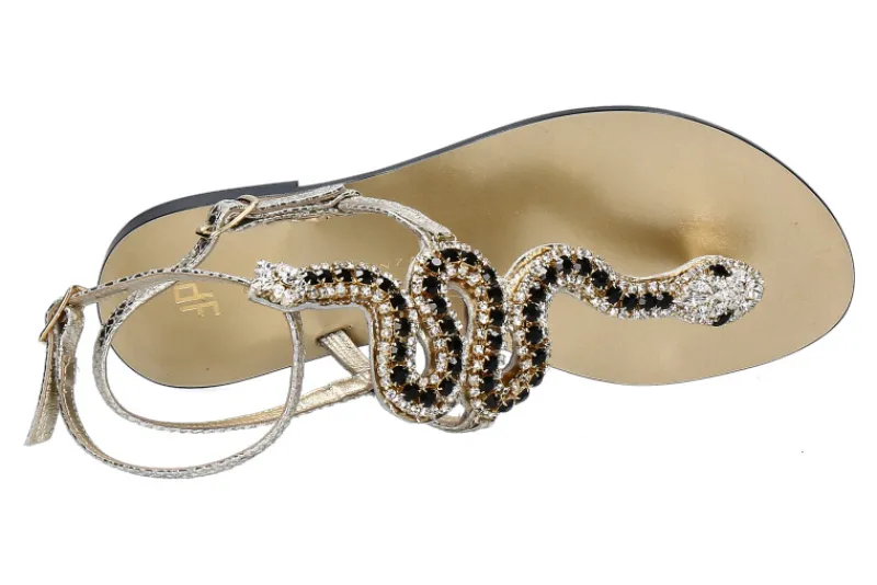 Damen Paola Fiorenza Sandale DRAGEE ORO PIETRE (39)