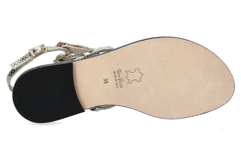 Damen Paola Fiorenza Sandale DRAGEE ORO PIETRE (39)