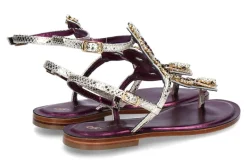 Damen Paola Fiorenza Sandale PITONE ORO VIOLA