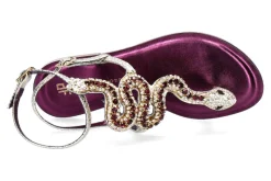 Damen Paola Fiorenza Sandale PITONE ORO VIOLA