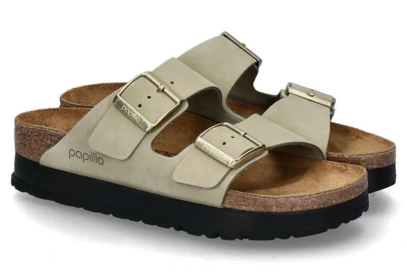 Damen Birkenstock Papillion by ARIZONA SCHMAL FLEX PLATFORM- eucalyptus