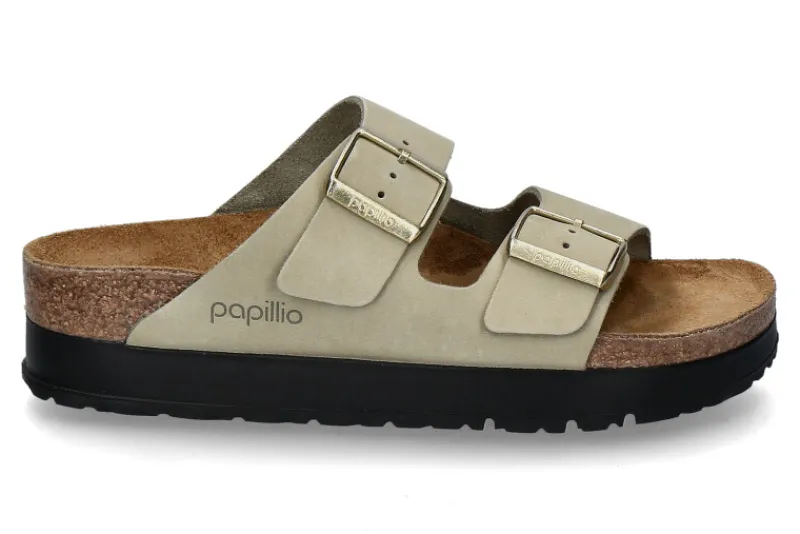 Damen Birkenstock Papillion by ARIZONA SCHMAL FLEX PLATFORM- eucalyptus