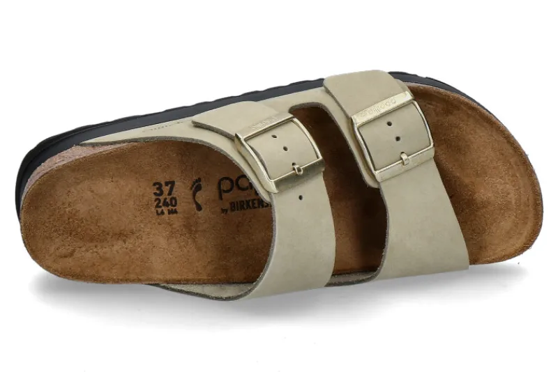Damen Birkenstock Papillion by ARIZONA SCHMAL FLEX PLATFORM- eucalyptus