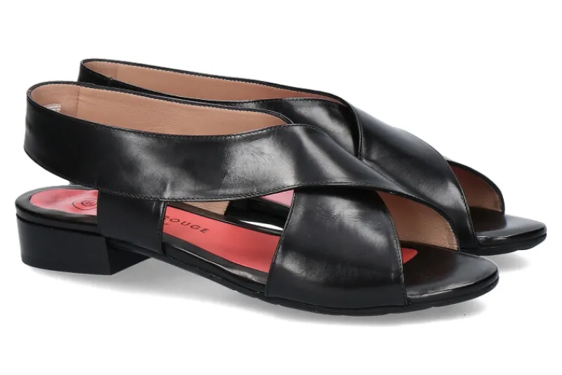 Damen Pas de rouge Sandale FLEUR PARMA NERO (40½)