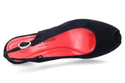 Damen Pas de rouge Sandale MILLY CAMOSCIO BLU (36½)