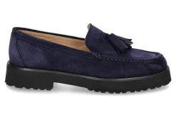 Damen Pascucci Slipper CAMOSCIO MARY- oceano/ dunkelblau