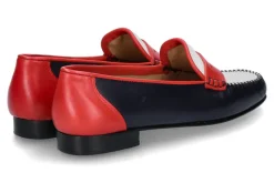 Damen Pascucci Slipper NAPPA blau/weiss/rot