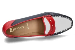 Damen Pascucci Slipper NAPPA blau/weiss/rot