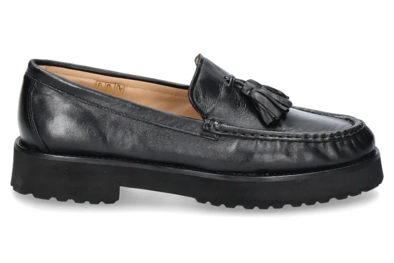 Damen Pascucci Slipper NAPPA MARY- nero/schwarz