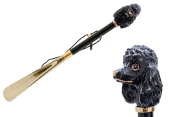 Damen Pasotti Schuhanzieher BARBONCINO NERO GOLD