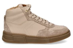 Damen Paul Green High Top Sneaker SOFT SUEDE MAINCALF- almond/beige