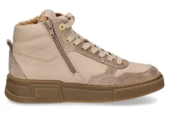 Damen Paul Green High Top Sneaker SOFT SUEDE MAINCALF- almond/beige