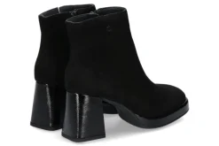 Damen Paul Green Stiefelette SAMTZIEGE KNAUTSCHLACK- schwarz