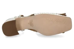 Damen Pedro Miralles Slingpumps PYTON SQUARE- blanco/platino