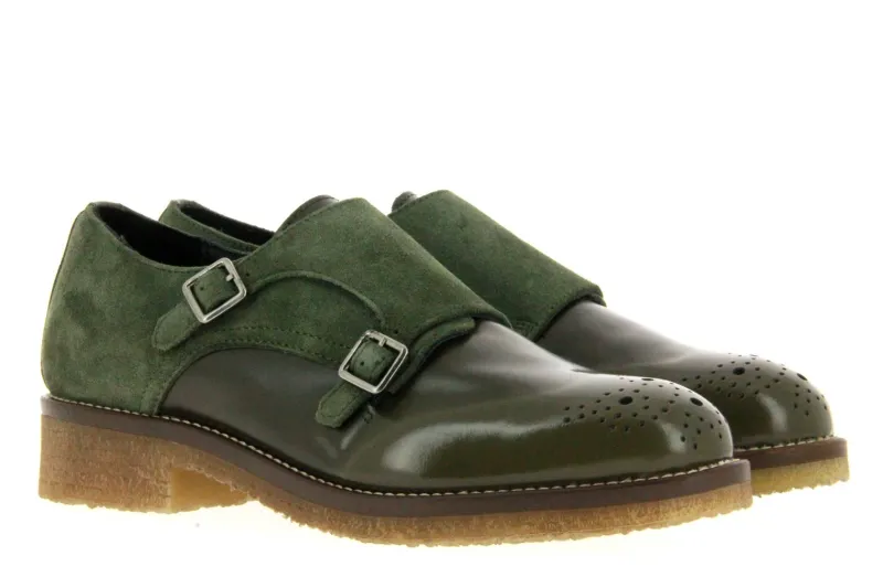 Damen Peperosa Monk ABRASIVATO HERB CAMOSCIO OLIVA (36)