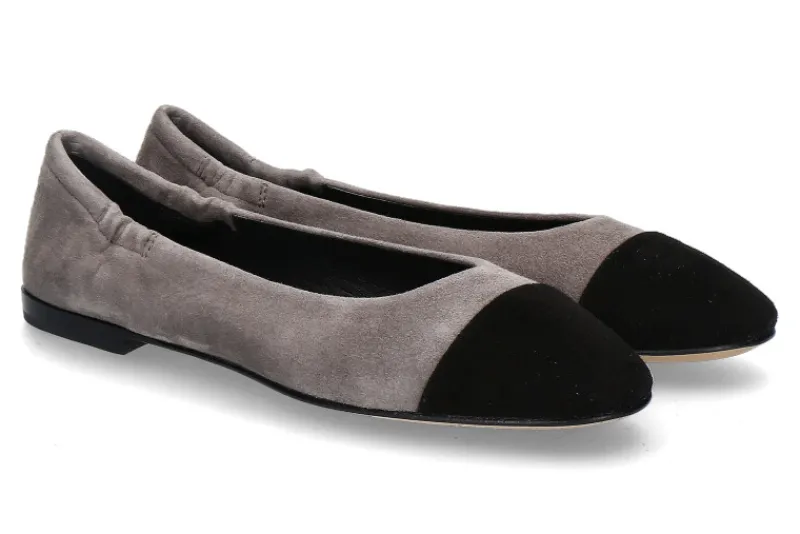 Damen Pomme D'Or Ballerina GIORGIA CAMOSCIO- schwarz/taupe