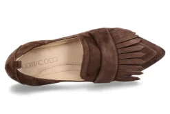 Damen Pomme D'Or Slipper CAMOSCIO ESPRESSO CUOIO NERO
