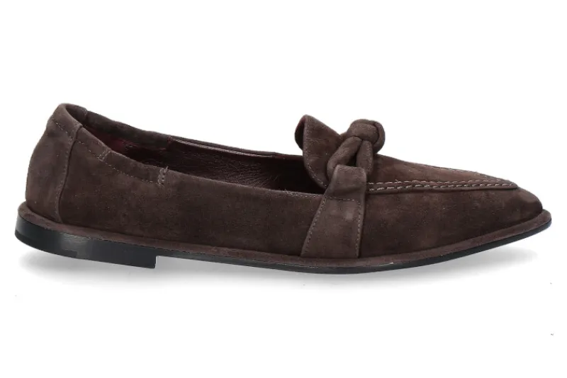 Damen Pomme D'Or Slipper GRACE CAMOSCIO- coffee/dunkelbraun